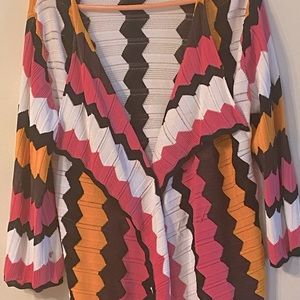 Chevron spring-summer vibrant multi-colored sweater